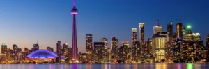 Toronto skyline with a CN tower
